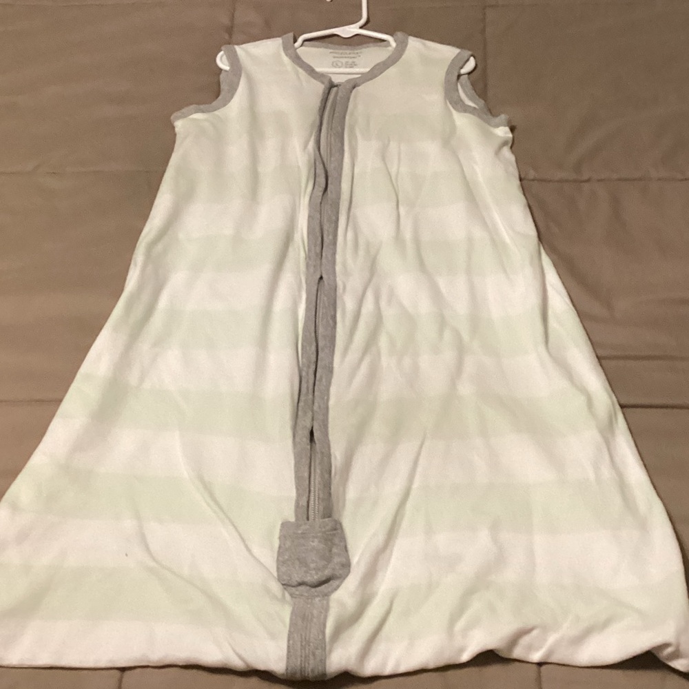 Burt's Bees Kids Sleeveless Sleep Sack - White and Gray